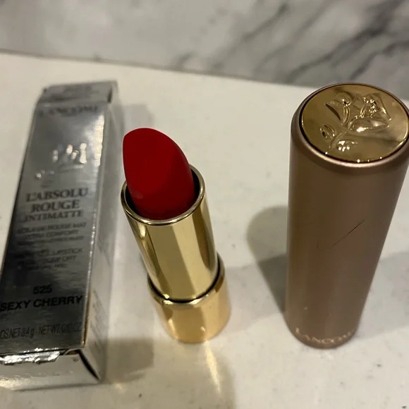 Lancôme #525 sexy cherry L'Absolu Rouge Intimate Matte Veil Lipstick - Picture 4 of 6